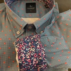 TAILORBYRD COTTON STRETCH LONG SLEEVE SHIRT LARGE